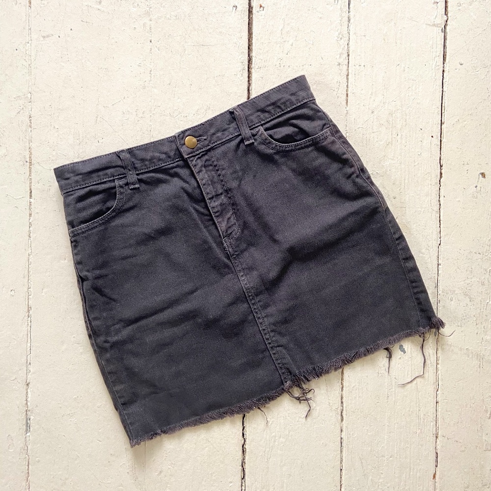 American Apparel Grey Denim Skirt